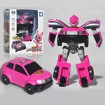 4pcs/set Mini Force Transformation Robot Toys Action Figures MiniForce X Volt Simulation Car Airplane Deformation Mini Agent Toy - Image 4