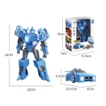 4pcs/set Mini Force Transformation Robot Toys Action Figures MiniForce X Volt Simulation Car Airplane Deformation Mini Agent Toy - Image 6