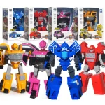 4pcs/set Mini Force Transformation Robot Toys Action Figures MiniForce X Volt Simulation Car Airplane Deformation Mini Agent Toy - Image 2