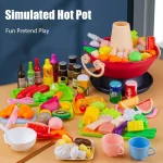 Kids Pretend Play Kitchen Toys Simulation Food Barbecue Cooking Toys Children Educational Play House Interactive Toys For Girl