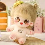 Kawaii Plush Cotton Doll Idol Stuffed Super Star Figure Dolls Blonde Hair Brown Eyes Fat Body Girl Doll Can Change Clothes Gift - Image 3