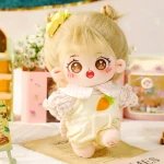 Kawaii Plush Cotton Doll Idol Stuffed Super Star Figure Dolls Blonde Hair Brown Eyes Fat Body Girl Doll Can Change Clothes Gift - Image 5