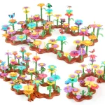 Flower Garden Building Toys Set Educational Activity Preschool Toddler Creativity Stacking Block Games For Children Gifts Idea - Image 4