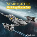 MOC 73525 Space Fighter Building Block N-1 Starhunt From The Battle Airplane Assemble Figure DIY Toys Brick Kids Birthday Gifts