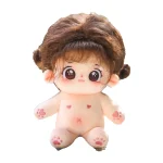 20cm Idol Doll Plush Cotton Star Dolls Kawaii Stuffed Baby Plushies Brown Hair Big Eyes Girl Dolls Toys Fans Collection Gifts - Image 5