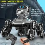 New Eight-wheel Stunt Mechanical Dog Remote Control Toy Gesture Induction Climbing Deformation Electric Intelligent Dog Gift Toy