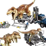 New Dinosaur Park World Building Blocks Set Dinosaur Transportation truck DIY Toys Children Birthday Party Gift For Boy And Girl - Image 3