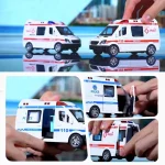 1:32 Mini Car Decoration Die Cast Ambulance Fire Truck Police Car Model Urban Rescue Vehicle Toys Collection For Children Gifts - Image 6