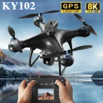 KY102 Remote Control Drone 8K HD Dual Camera Aerial Photography With Screen Brushless 360 Avoidance RC Quadcopter Helicopter Toy