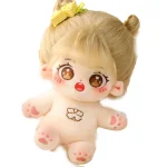 Kawaii Plush Cotton Doll Idol Stuffed Super Star Figure Dolls Blonde Hair Brown Eyes Fat Body Girl Doll Can Change Clothes Gift - Image 6