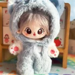 20cm Kawaii Plush Cotton Doll Idol Stuffed Super Star Figure Dolls No Attribute Avocado overalls Doll Can Change Clothes Gift - Image 2