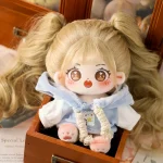 Kawaii Plush Cotton Doll Idol Stuffed Super Star Figure Dolls Blonde Hair Brown Eyes Fat Body Girl Doll Can Change Clothes Gift - Image 4