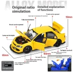 Mitsubishi Lancer Evolution EVO IX 9 Alloy Sports Car Model Diecast Metal Race Vehicles Car 1:32 Model Sound Light Kids Toy Gift - Image 3