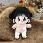 Kawaii Plush Cotton Doll Idol Stuffed Super Star Figure Dolls Anime Fat Big Eyes Black Hair Girl Doll Can Change Clothes Gift - Image 4