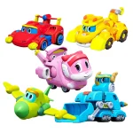 9pcs/set ABS Min Gogo Dino Deformation Robot to Dinosaur Toy Action Figures Transformation Car Airplane Motorboat Crane toys - Image 3