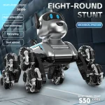 New Eight-wheel Stunt Mechanical Dog Remote Control Toy Gesture Induction Climbing Deformation Electric Intelligent Dog Gift Toy - Image 3