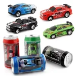 Mini Can Mini Cans RC Car Remote Control Racing Vehicle Plastic Battery Operated with Roadblocks Micro Racing Car for Kids Boys - Image 2
