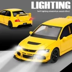 Mitsubishi Lancer Evolution EVO IX 9 Alloy Sports Car Model Diecast Metal Race Vehicles Car 1:32 Model Sound Light Kids Toy Gift - Image 4