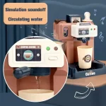 Coffee Machine 3 In 1 Toy Set Kitchen Toys Simulation Food Bread Coffee Cake Pretend Play Shopping Cash Register Toys For Kids - Image 5