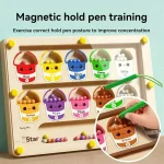Montessori Magnetic Rolling Maze Hand Eye Coordination Trainer Track Ball Cognitive Thinking Puzzle For Kindergarten Readiness - Image 4
