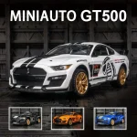 1:32 Scale Alloy GT500 Model Car With Sound Light Effects Diecast Metal Collectible Sports Car Display Gifts For Car Enthusiasts