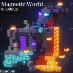 10-300PCS Magnetic Building Blocks DIY Toy Build Mine Magnet World Construction Set STEM Sensory Educational Christmas Gift Toys