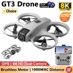 NEW Drones GT3 GPS 8K Professional HD 180° Dual Cameras 5G WIFI Brushless Motors Obstacle Avoidance FPV Foldable Quadcopter Toys