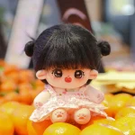 Kawaii Plush Cotton Doll Idol Stuffed Super Star Figure Dolls Anime Fat Floral Skirt + Hoodie Baby Doll Can Change Clothes Gift