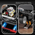 1077PCS Technical Classic Retro Racing Car High difficulty Building Blocks Model Assemble Bricks DIY Toy For Kid Boy Adults Gift - Image 3