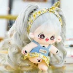 20cm Kawaii Plush Cotton Doll Idol Stuffed Super Star Figure Dolls Cute Anime Long Hair Star Doll Doll Can Change Clothes Gift - Image 3