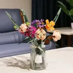 Romantic Rose Flowers 700+PCS Bouquet Building Blocks Creative Home Desk Plant Decoration Assemble Bricks Toys Gifts For Girls - Image 4