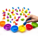 Animal Cognition Montessori Sensory Educational Toys Rainbow Sort Matching Game Learn and Train Fine Motor Skills Boy Girl Gifts - Image 2