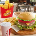 Simulation Food Cooking Toy Set Realistic Your Own Hamburger Pizza Fries With Safe Plastic Knife Ideal Pretend Play Gift For Kid - Image 6