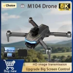 M104 2.4G Drone With Dual 8K Cameras And Screen Remote Optical Flow Positioning Brushless Motor Quadcopter For Aerial Photograph