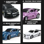 1/64 RC Car 2.4G 4WD High Speed Drift Mini Desktop Racing Car Four Wheel Drive Radio Controlled Mini GTR Racing Model Boy Toy - Image 4