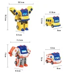 ABS Gogo Bus Transformation Vehicle 3 Changeable Face Expression Action Figures Deformation Ambulance/Police/Fireman Slide Toys - Image 6