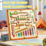 Montessori Magnetic Rolling Maze Hand Eye Coordination Trainer Track Ball Cognitive Thinking Puzzle For Kindergarten Readiness