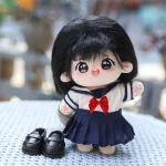 Kawaii Plush Cotton Doll Idol Stuffed Super Star Figure Dolls Anime Fat Big Eyes Black Hair Girl Doll Can Change Clothes Gift - Image 6