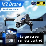 2025 New M2 RC Drone Aircraft Toy 8K HD Dual Cameras Intelligent Obstacle Avoidance Brushless Motor and Optical Flow Positioning