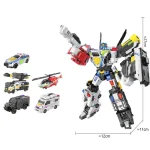 5 In 1 Mini Force Strongest Police Transforming Robot to Car Toys MiniForce X JUSTICE TITAN Transformation Car toy - Image 5