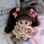20cm Idol Doll Plush Cotton Star Dolls Kawaii Stuffed Baby Plushies Brown Hair Big Eyes Girl Dolls Toys Fans Collection Gifts - Image 4