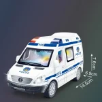 1:32 Mini Car Decoration Die Cast Ambulance Fire Truck Police Car Model Urban Rescue Vehicle Toys Collection For Children Gifts - Image 2