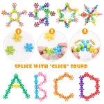 Snowflake Interlocking Building Block Educational DIY Toy Multi-Color Solid Plastic Early Learning Creativity STEM Toy For Kids - Image 3