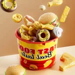 Simulation Food Cooking Toy Set Realistic Your Own Hamburger Pizza Fries With Safe Plastic Knife Ideal Pretend Play Gift For Kid - Image 2