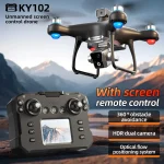 KY102 Remote Control Drone 8K HD Dual Camera Aerial Photography With Screen Brushless 360 Avoidance RC Quadcopter Helicopter Toy - Image 5