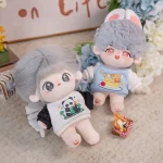 20cm New Kawaii Plush Cotton Doll Idol Stuffed Super Star Figure Dolls No Attribute Fat Body Crying Doll Can Change Clothes Gift - Image 4