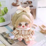 Kawaii Plush Cotton Doll Idol Stuffed Super Star Figure Dolls Blonde Hair Brown Eyes Fat Body Girl Doll Can Change Clothes Gift - Image 2