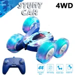 Remote Control Car Double Sided 360°Rotating 4WD RC Cars with Headlights 2.4GHz Electric Race Stunt Toy Car Rechargeable Toy Car