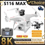 S116 MAX Drone 8K ESC HD Camera Brushless Motor Obstacle Avoidance Helicopter One Key Take off Optical Flow Quadcopters Toy Gift