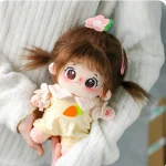 20cm Idol Doll Plush Cotton Star Dolls Kawaii Stuffed Baby Plushies Brown Hair Big Eyes Girl Dolls Toys Fans Collection Gifts